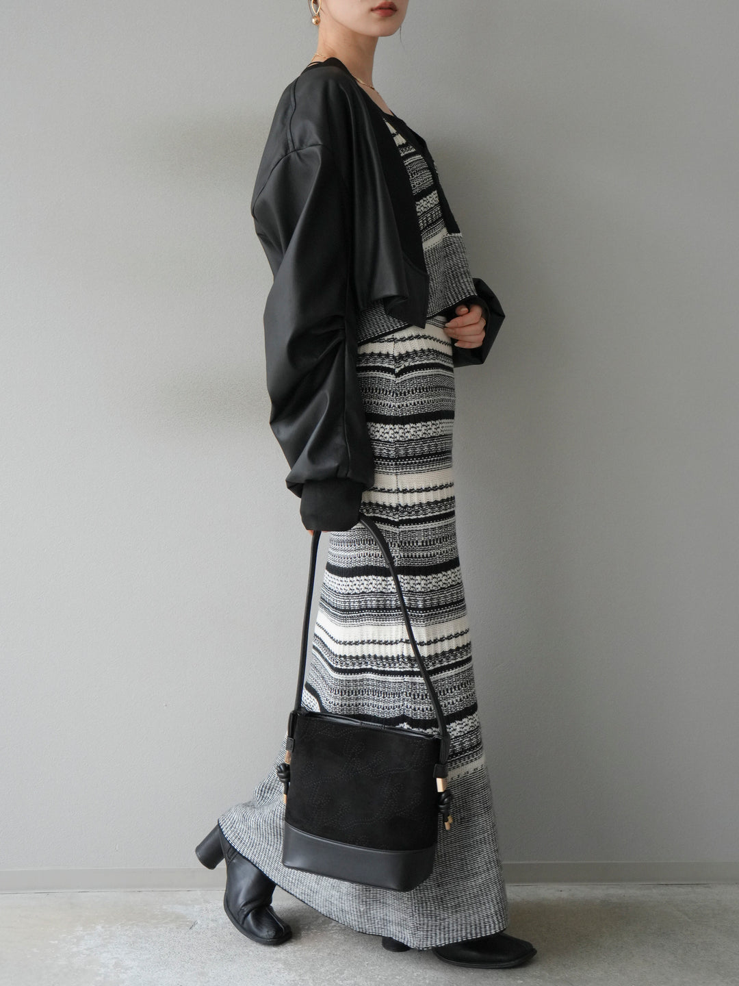 [予約]レザーバルーンボレロ/ブラック