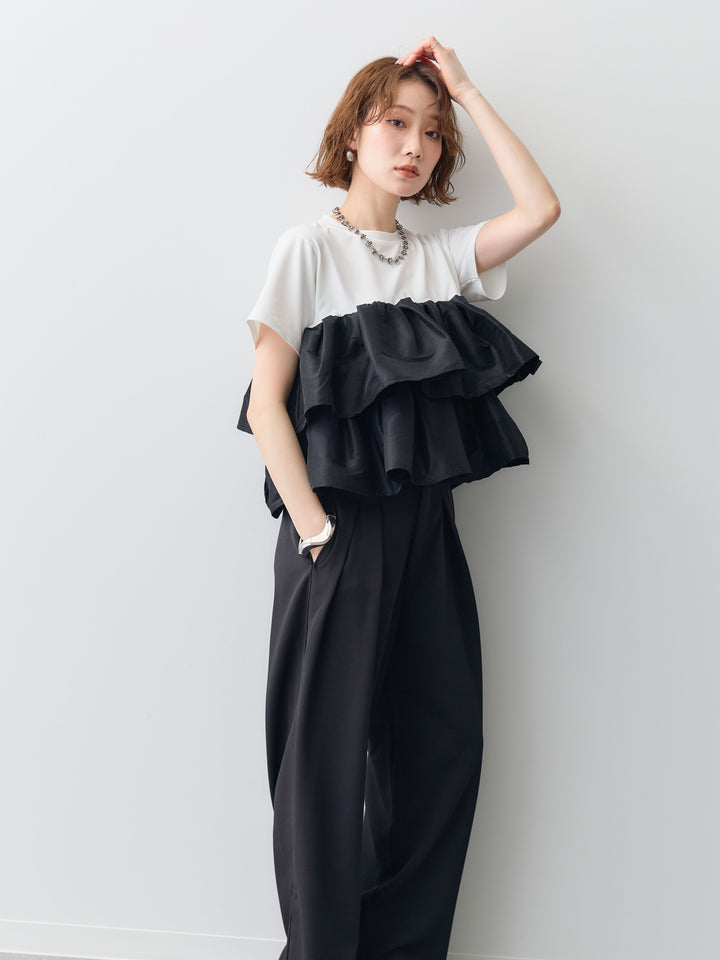 [SET]フリルティアードTEE+選べるアクセセット(2set)