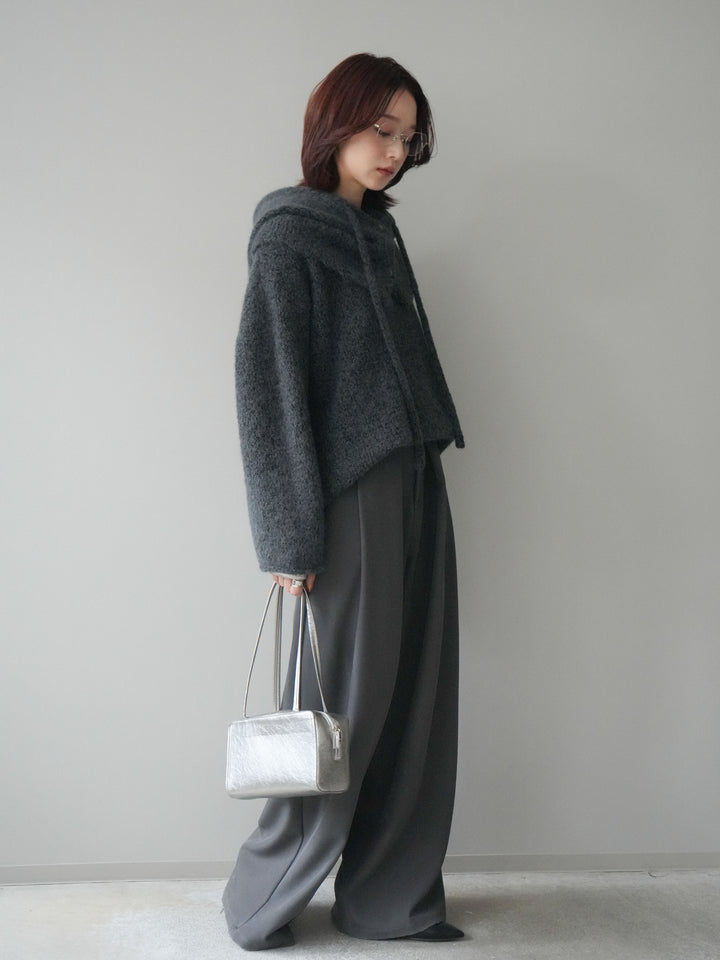 [SET]バラクラバSETニットプルオーバー+ベルトループデザインワイドパンツ(2set)