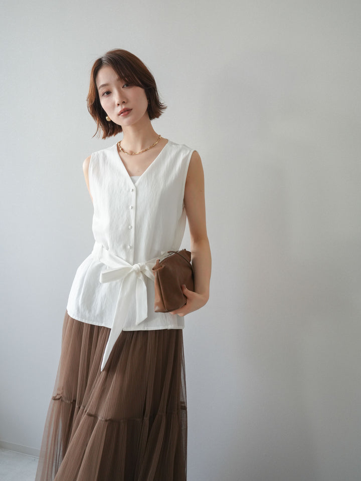 [予約]ウエストマークベスト/white