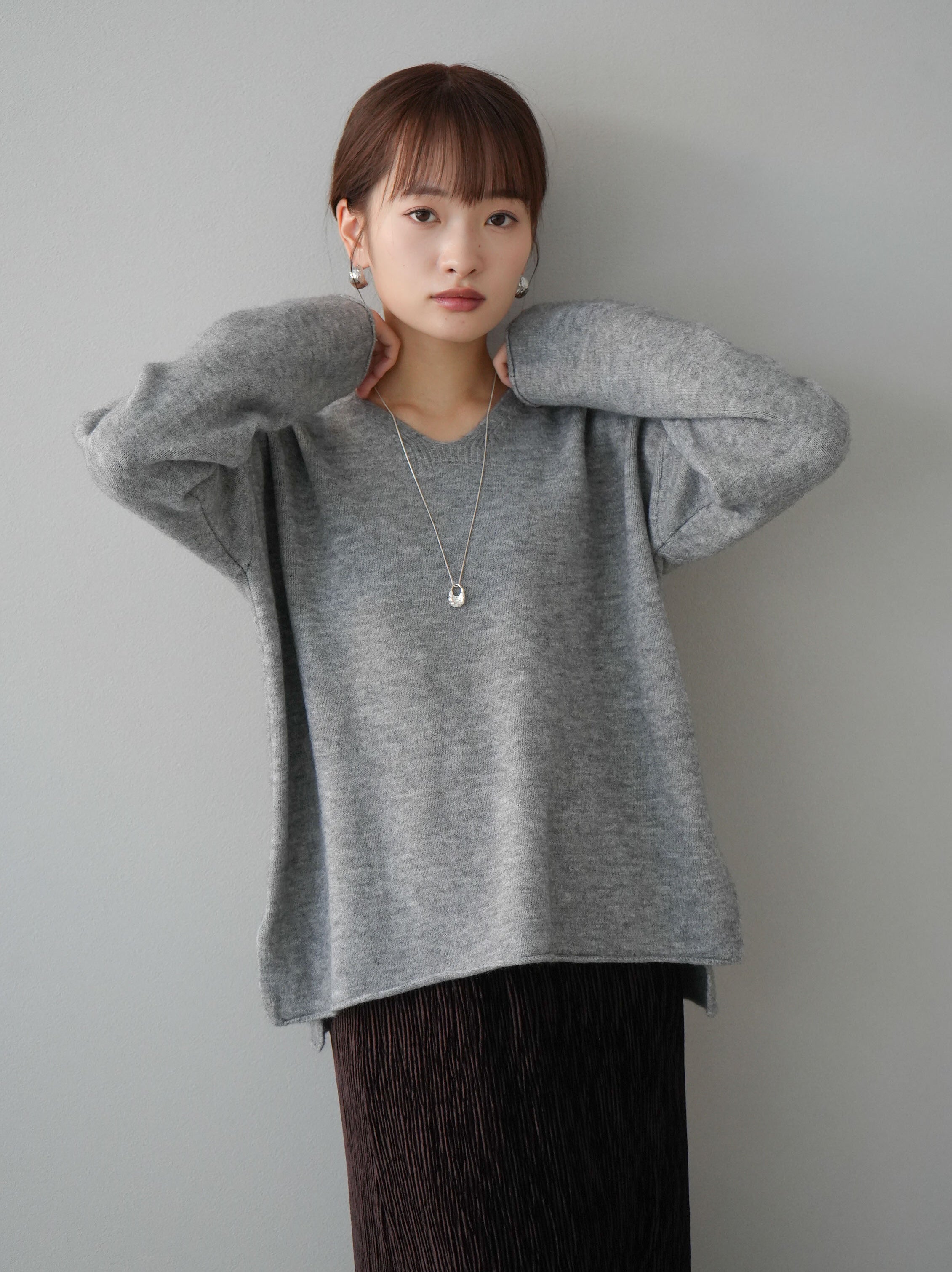 ギャルリーヴィー ファインウール Vネック サイドスリット グレー 日本製 楽天市場】【GALERIE VIE−ギャルリー ヴィー】ファインウールの