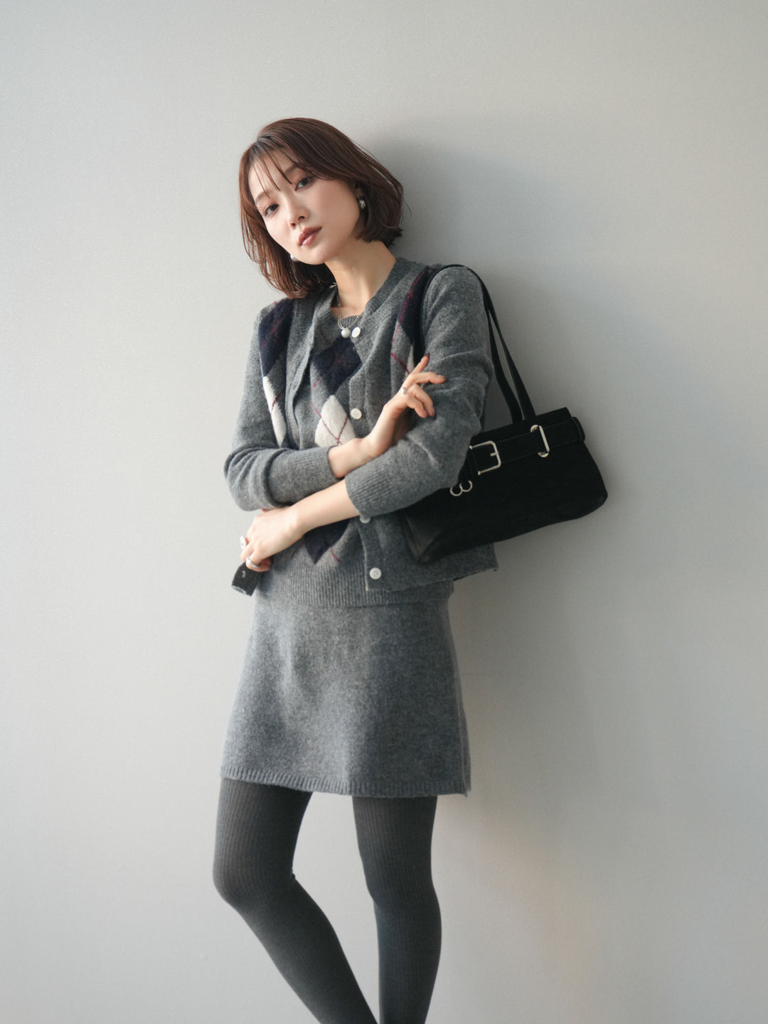 [SET]アーガイル柄3ピースSET UP(2set)