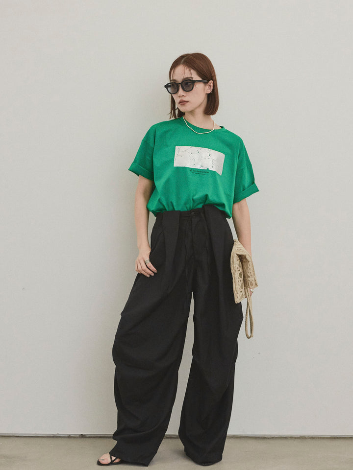 [預購] Design Loop 側邊褶褲/黑色