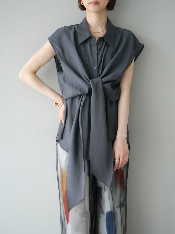 [SET]フロントタイシアーブラウス+フロントタイシアーブラウス(2set)