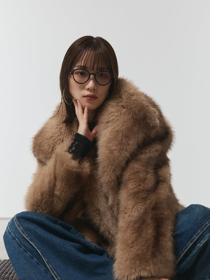 【Allure】[SET]フラワーレーストップス+サイドタックヴィンテージワイドデニム(2set)