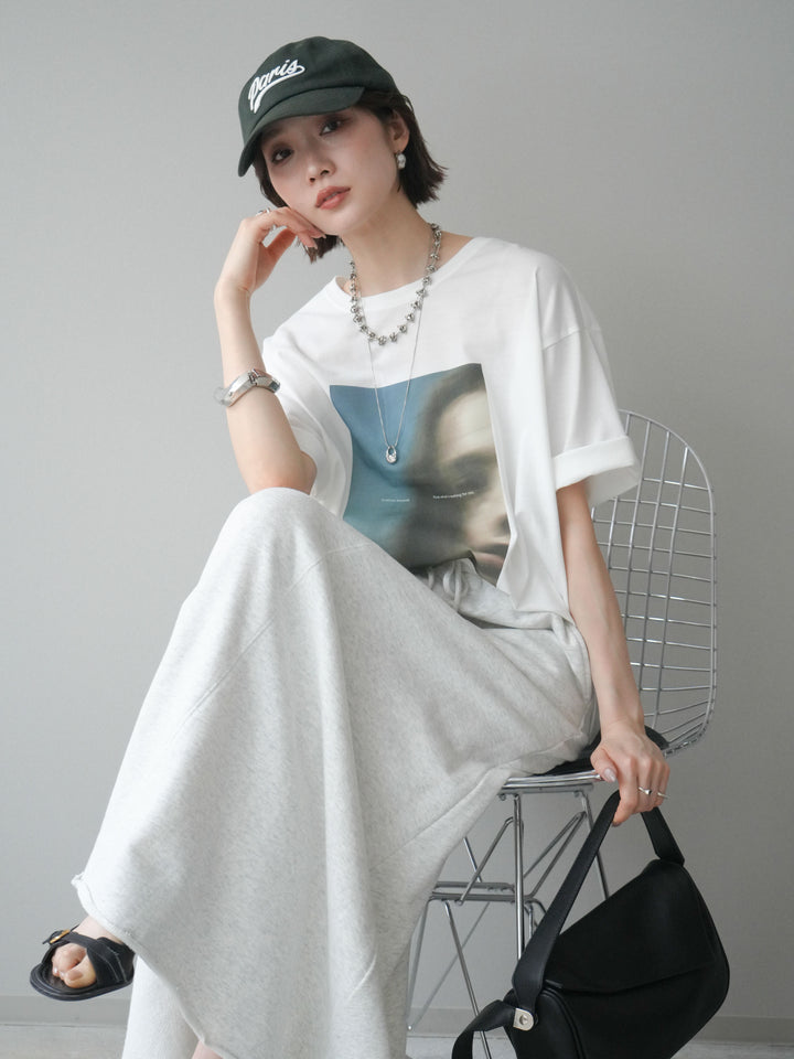 [予約]ブラーアートフォトTシャツ/off2