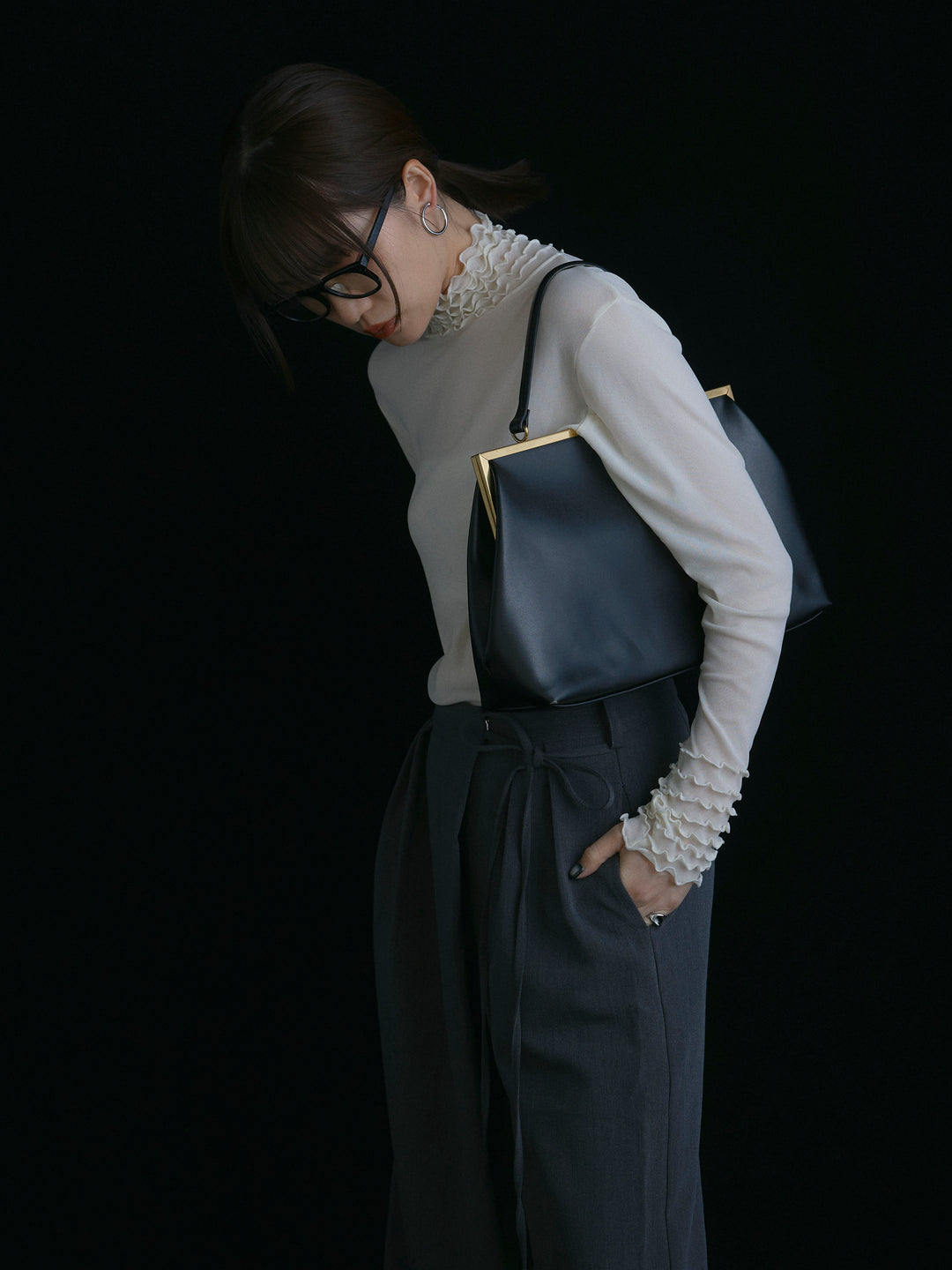 【Allure】[SET]シアーフリルメロートップス+シアーフリルメロートップス(2set)