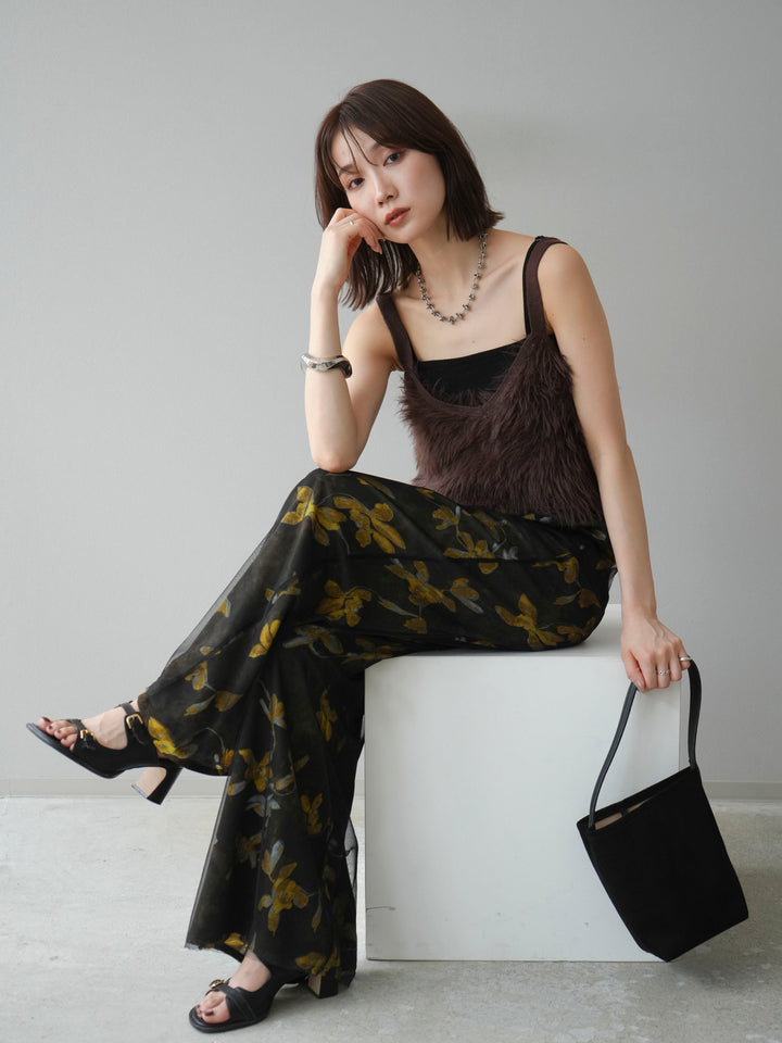 [予約]シャギーニットビスチェ/ブラウン