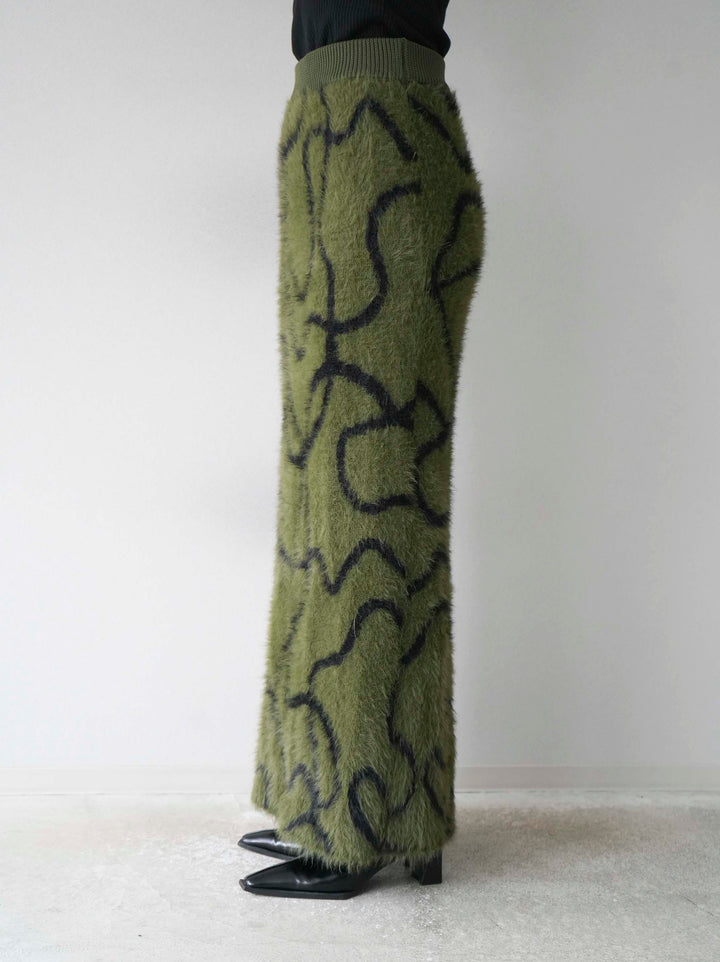 [預訂] Line 毛絨針織裙/卡其色