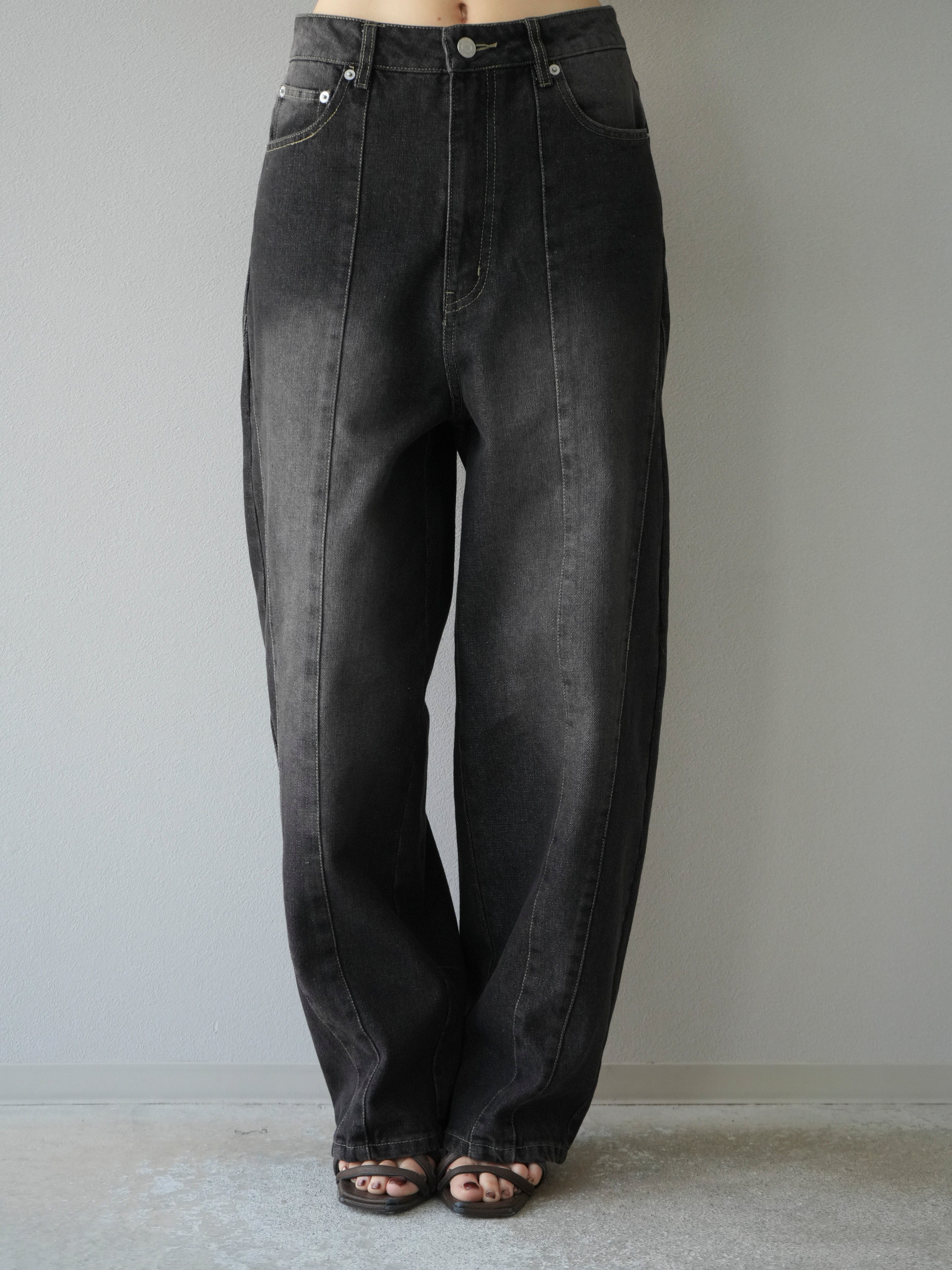 CLOSE DOOR ブラックデニム Lサイズ 干場別注 S.Slim STR 5pocket USD クロップドデニム – MINIMAL