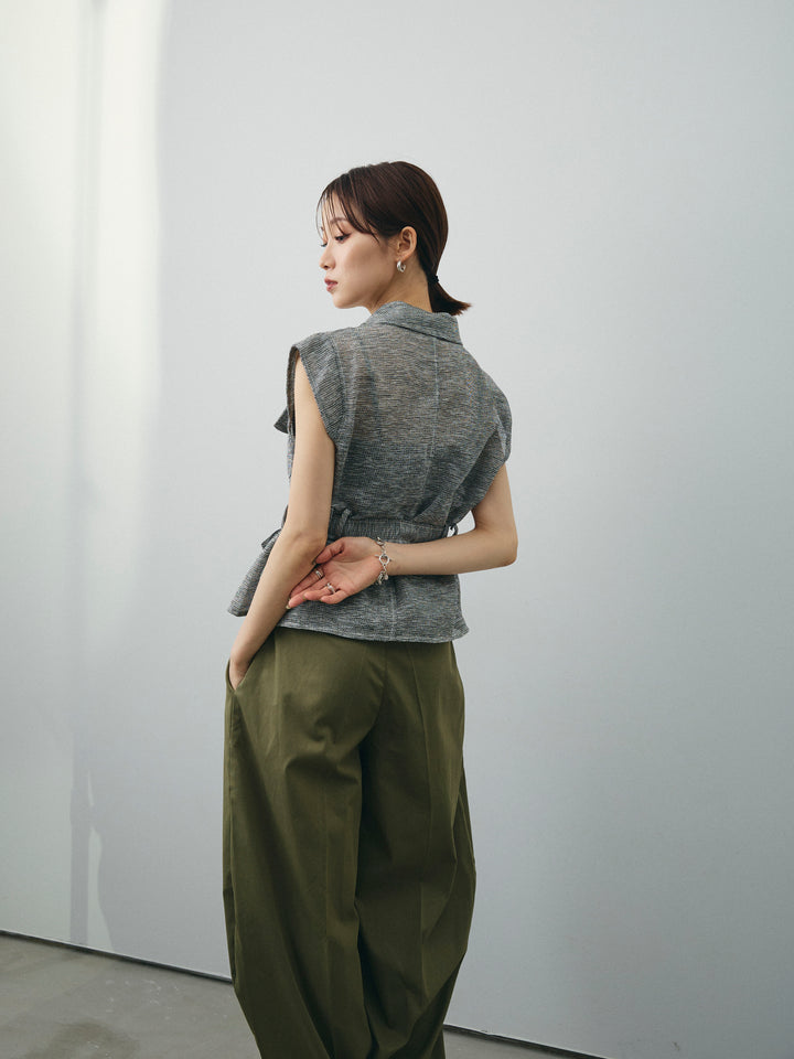 [SET]ミックスヤーンメッシュブラウス+ミックスヤーンメッシュブラウス(2set)