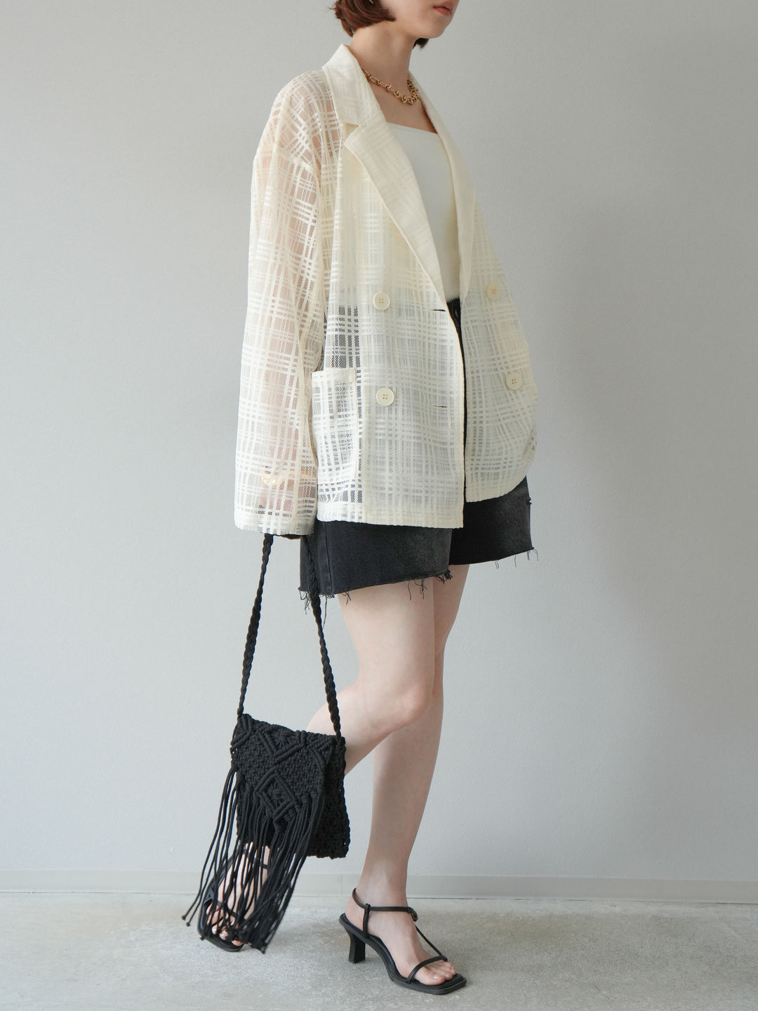 【預購】寬鬆半身牛仔褲/黑色