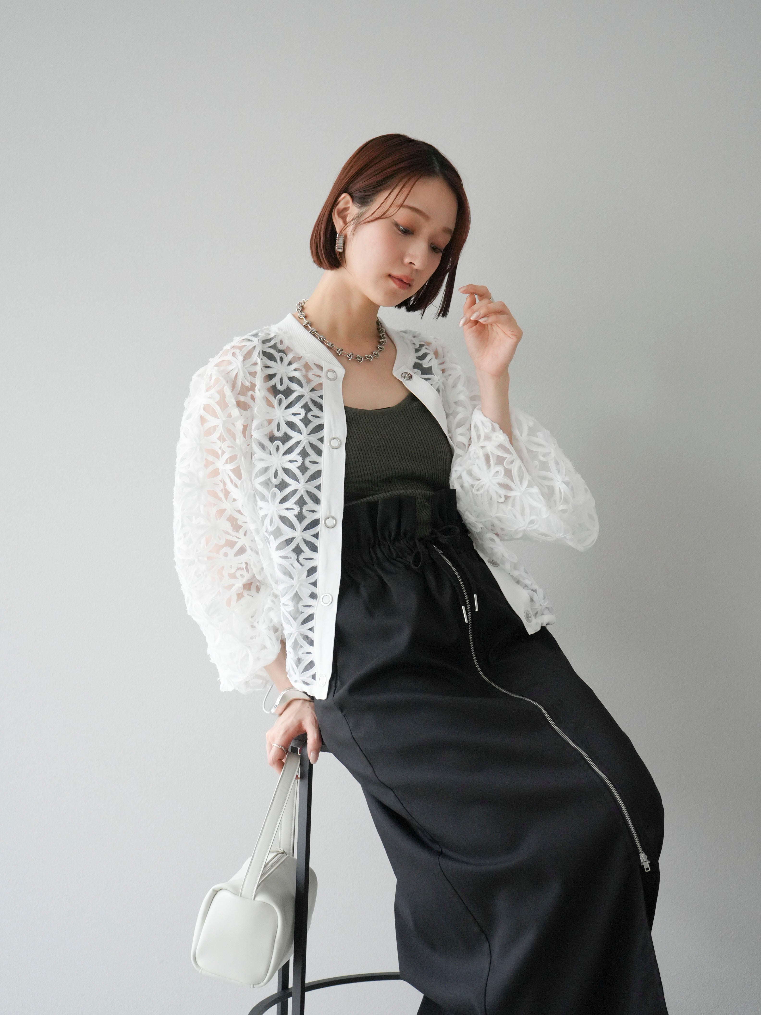 未使用 ローズティアラ パールシアーブルブルゾン 新作】シアーブルゾン | Rose Tiara【ローズティアラ】