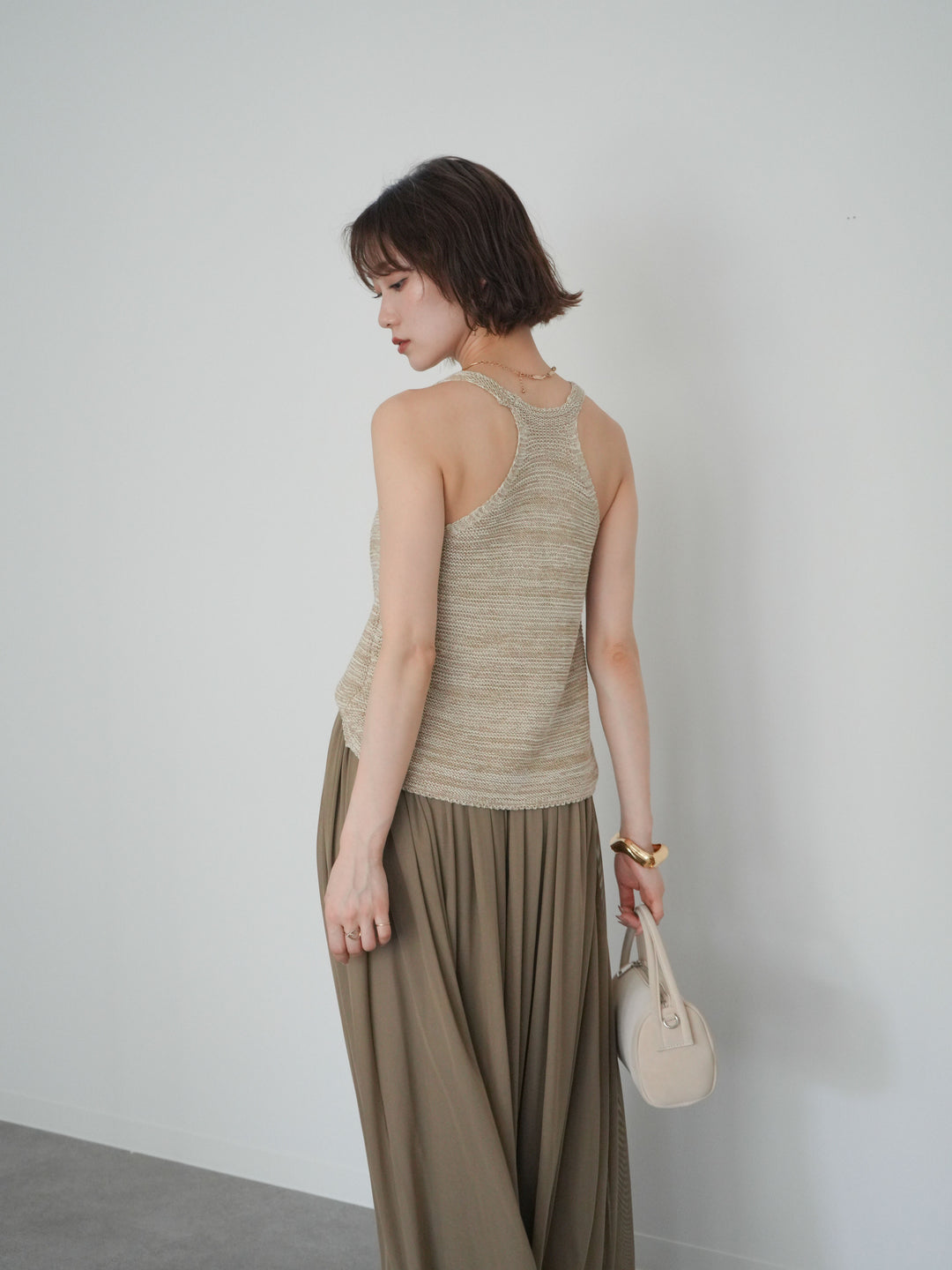 [予約]メランジニットアメスリトップス/beige