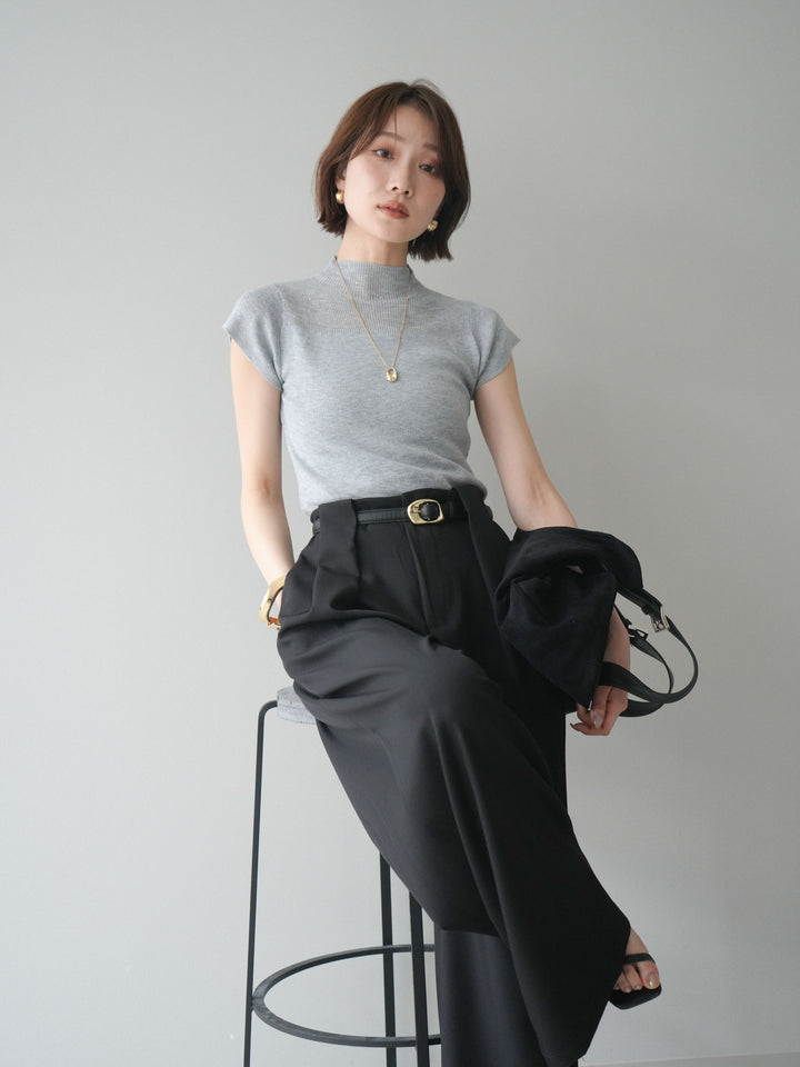 [SET]ビジューシアーフレンチニット+選べるアクセセット(2set)