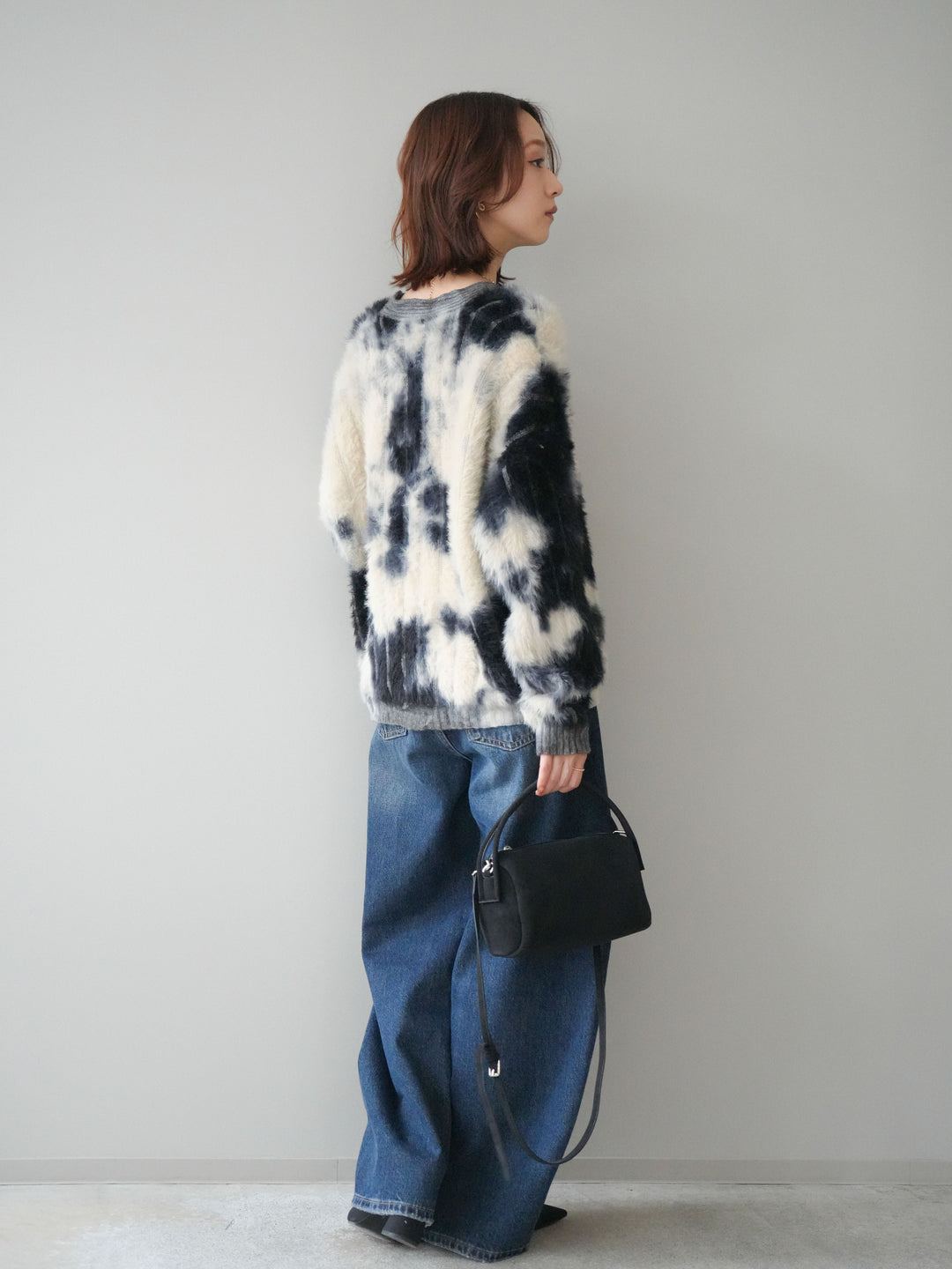 [予約]カーゴデザインコクーンデニムパンツ/navy