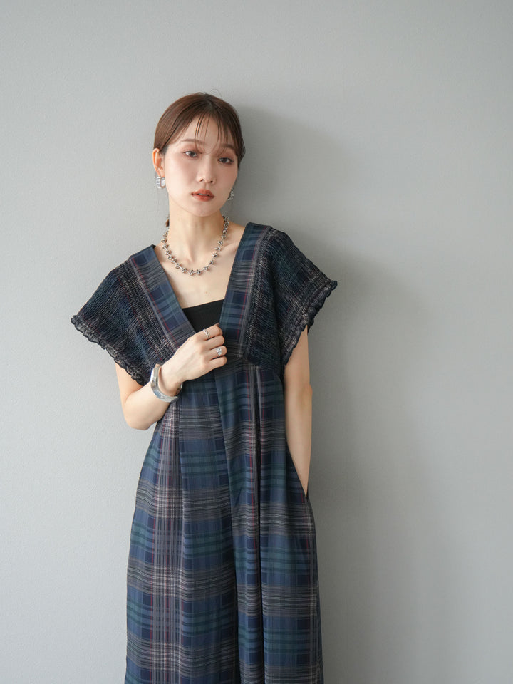 [SET]シアーチェックシャーリングサロペット+シアーチェックシャーリングサロペット(2set)