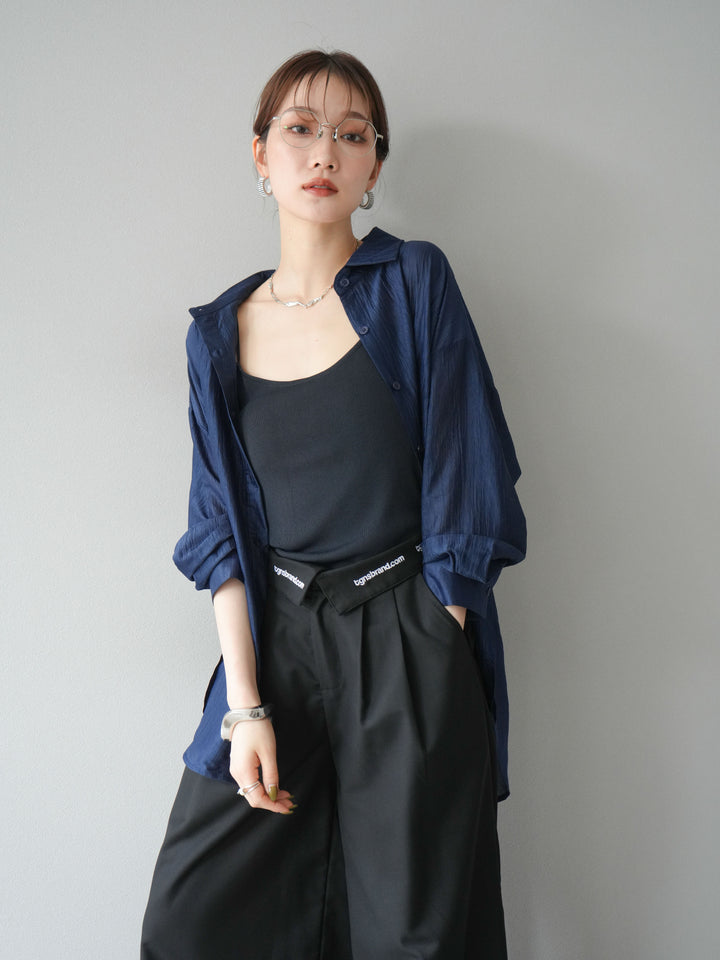 [予約]ワッシャーシャイニーシャツ/ブルー