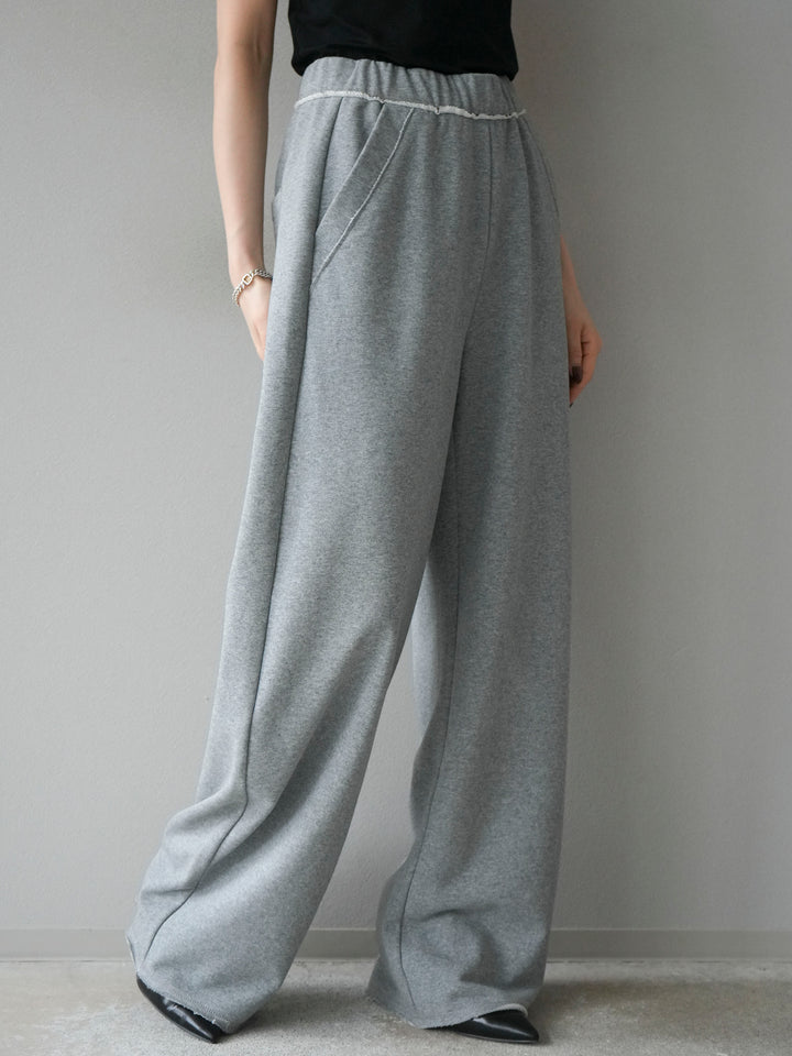 [予約]アウトシームカットオフスエットパンツ/lightgray