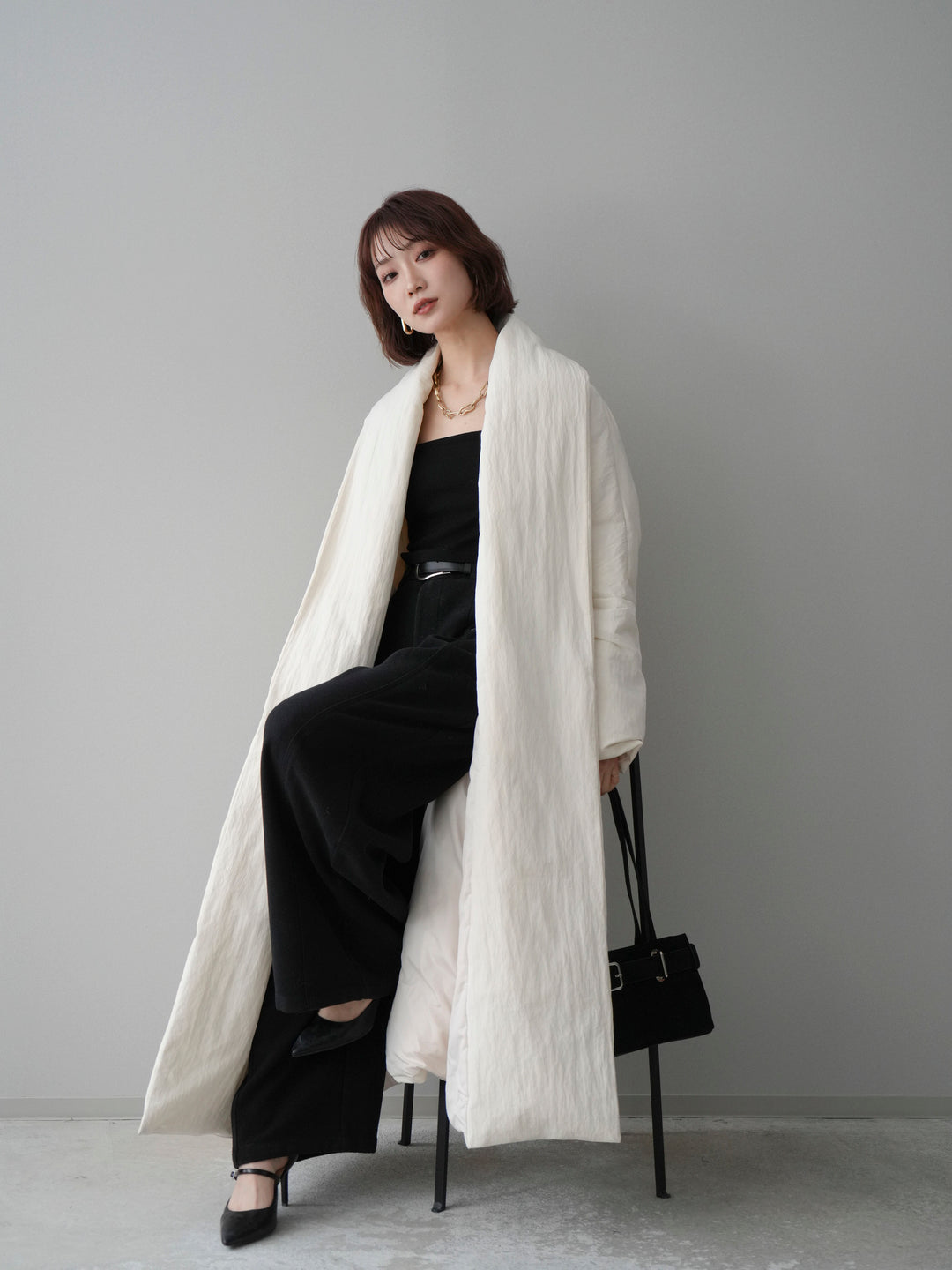 [予約]ロングダウンコート/offwhite