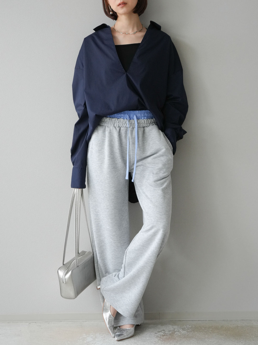 [予約]ブロードディープスキッパーブラウス/ネイビー