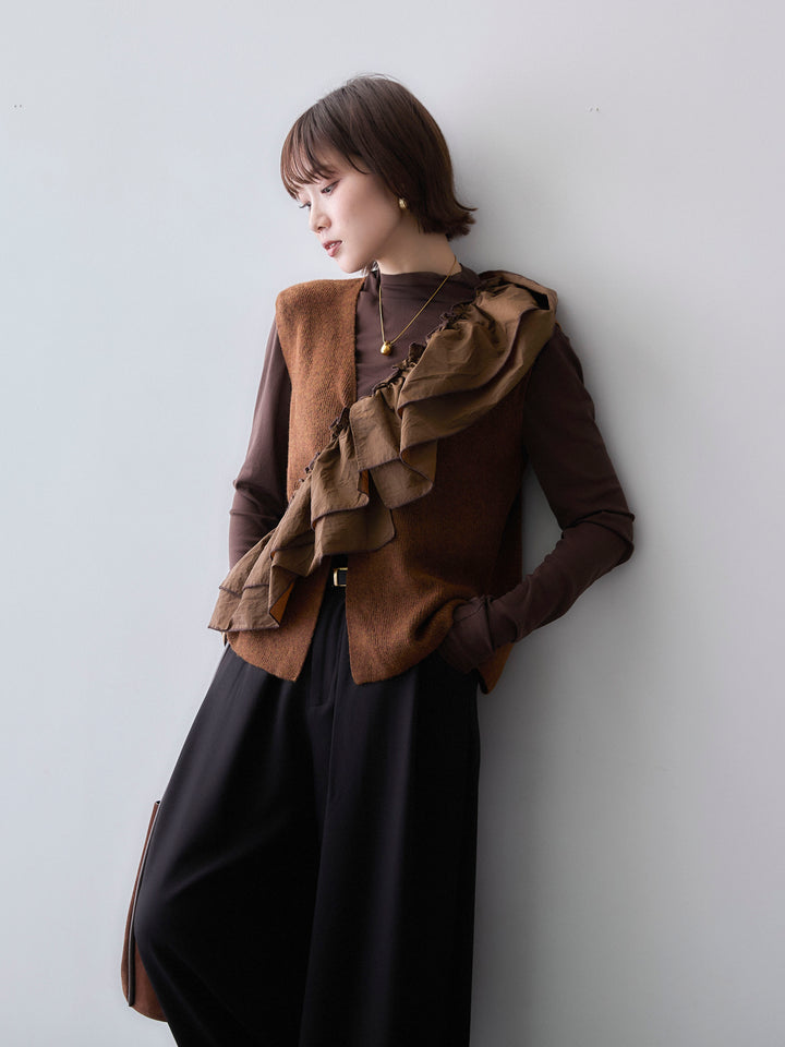 [予約]マルチWAYニットベスト/brown