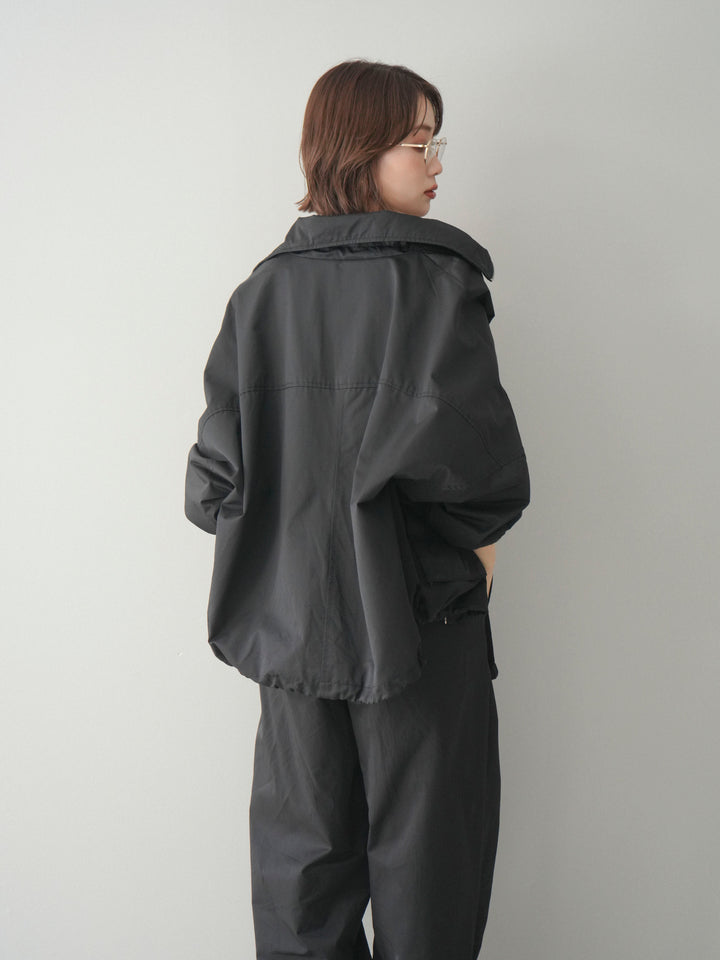 [予約]ビッグポケットコットンナイロンジップブルゾン/black