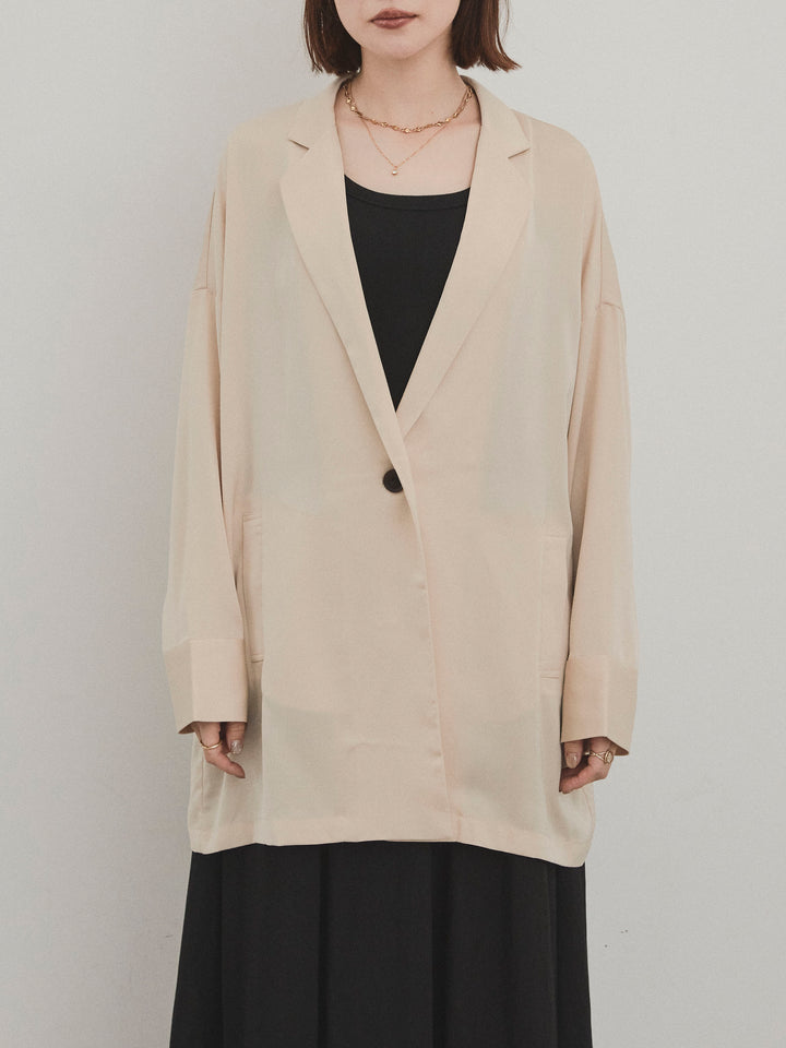 [予約]マットサテンジャケット/シャンパンベージュ