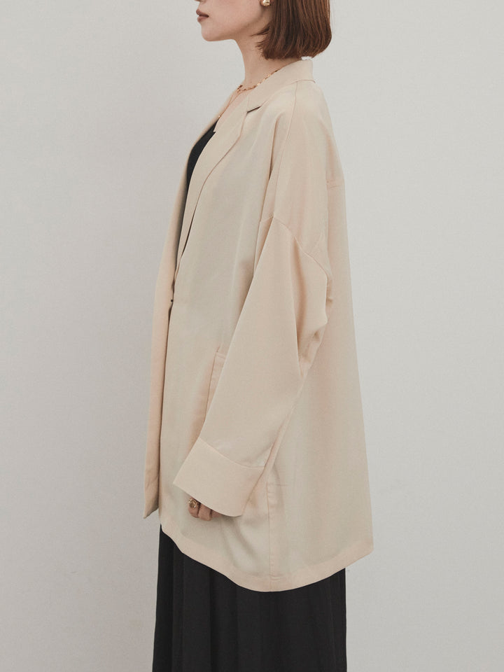 [予約]マットサテンジャケット/シャンパンベージュ