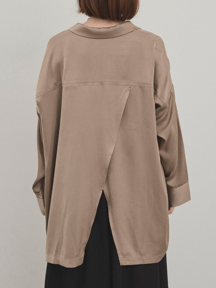 [予約]マットサテンジャケット/モカ