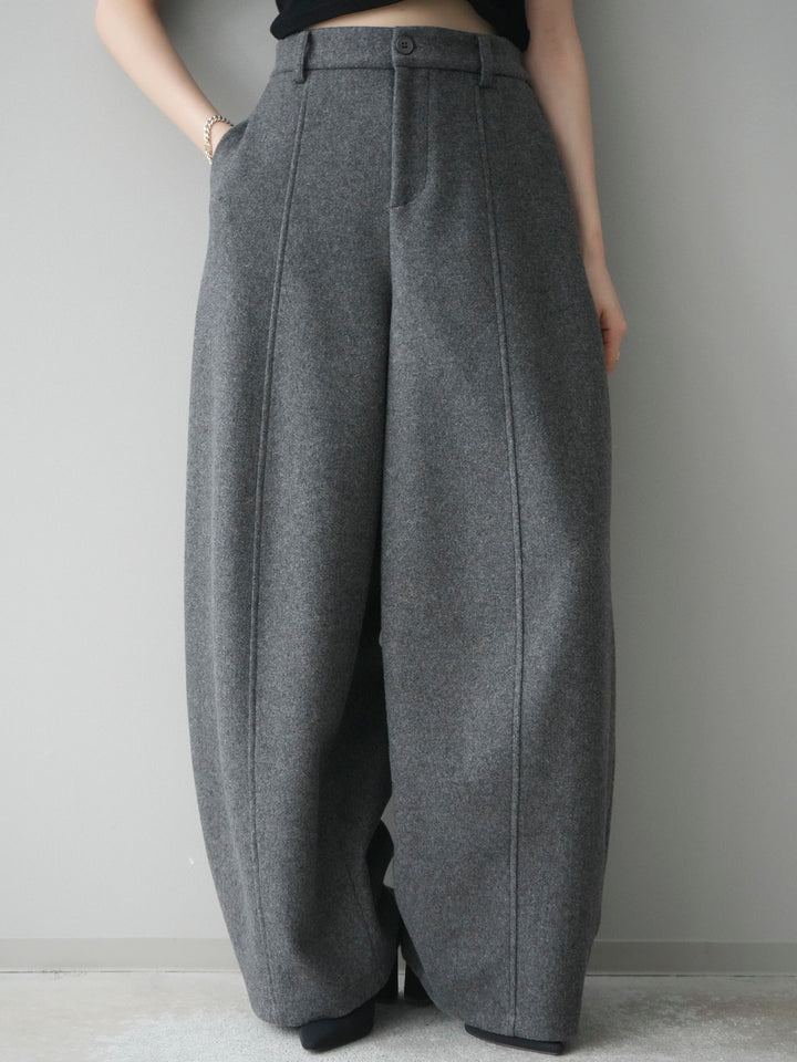 [予約]ウールタッチカーブパンツ/gray