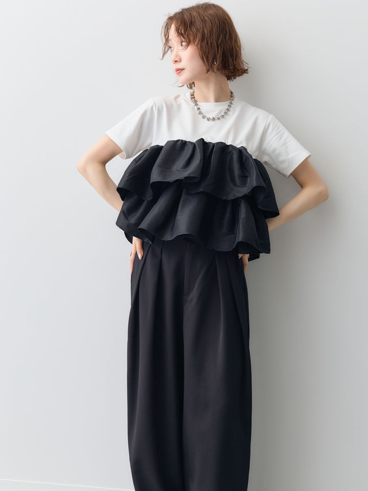 [SET]フリルティアードTEE+選べるアクセセット(2set)