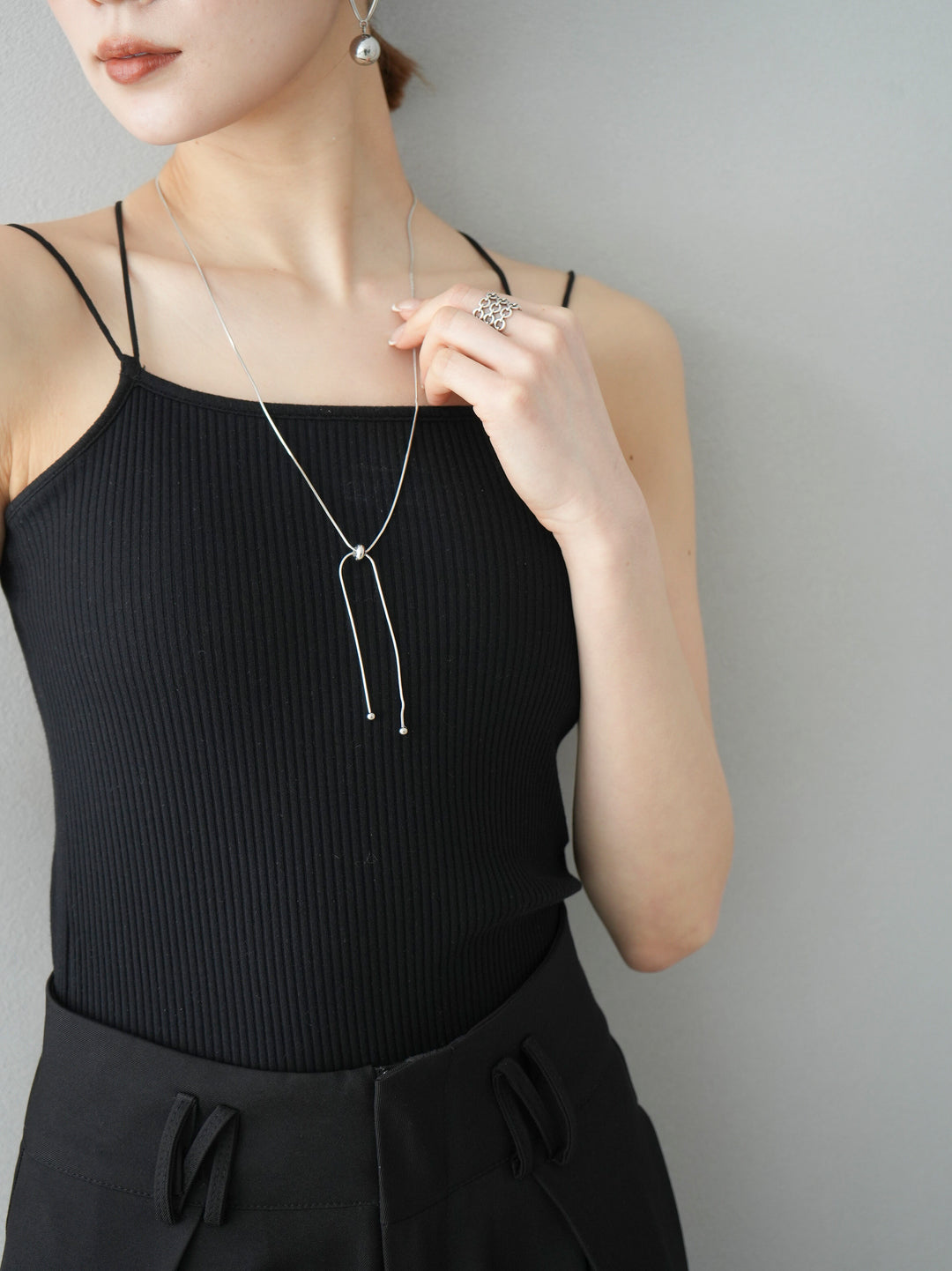 [予約]SLIDER SNAKE LONG NECKLACE /シルバー