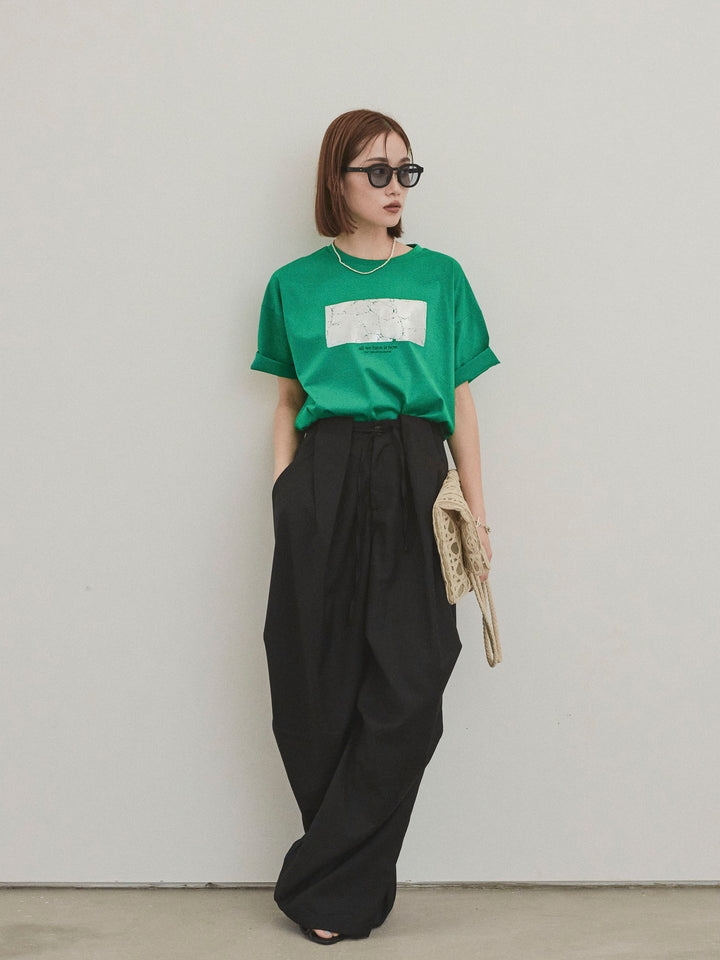 [預購] Design Loop 側邊褶褲/黑色