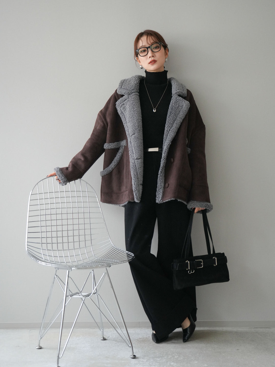 [予約]ムートンボアジャケット/brown