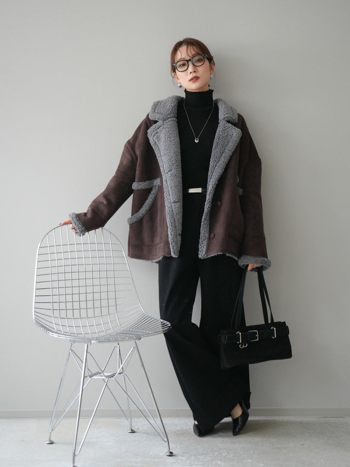 [予約]ムートンボアジャケット/brown