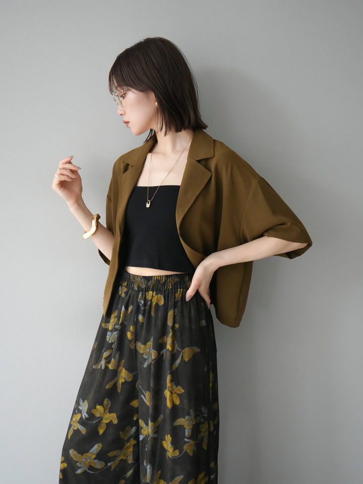 [予約]ハーフショートジャケット/ブラウン