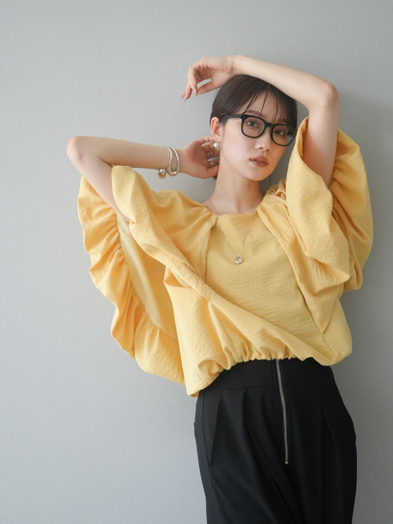 【新品タグ付き】バルーンスリーブブラウス SHIPS｜SHIPS Colors:<洗濯機可能>バルーンスリーブ ブラウス