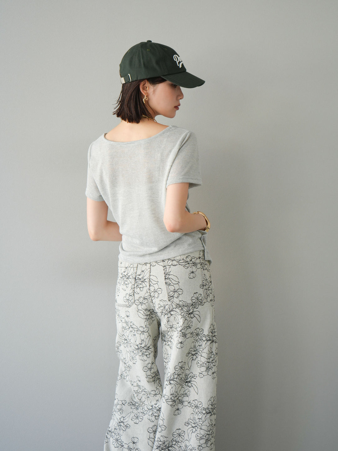 [預購] Cache-Coeur 薄紗針織套頭衫/灰色