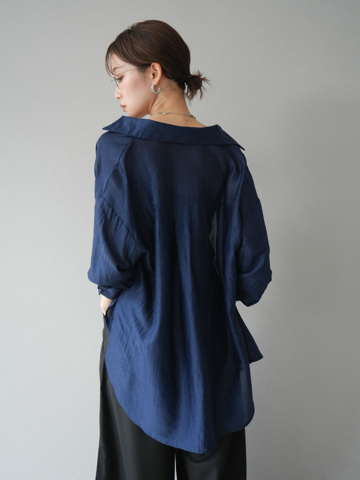 [予約]ワッシャーシャイニーシャツ/ブルー
