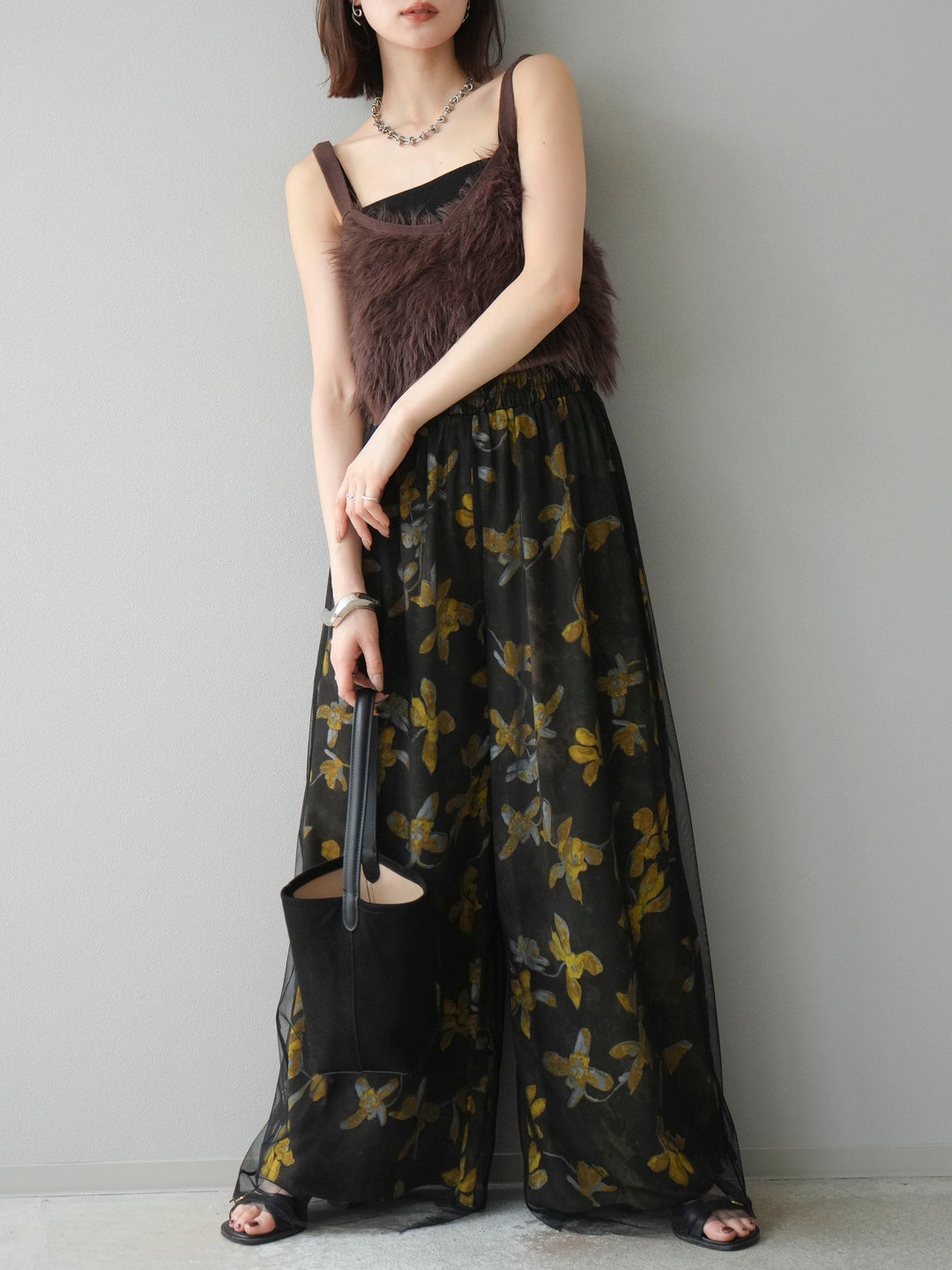 [予約]シャギーニットビスチェ/ブラウン