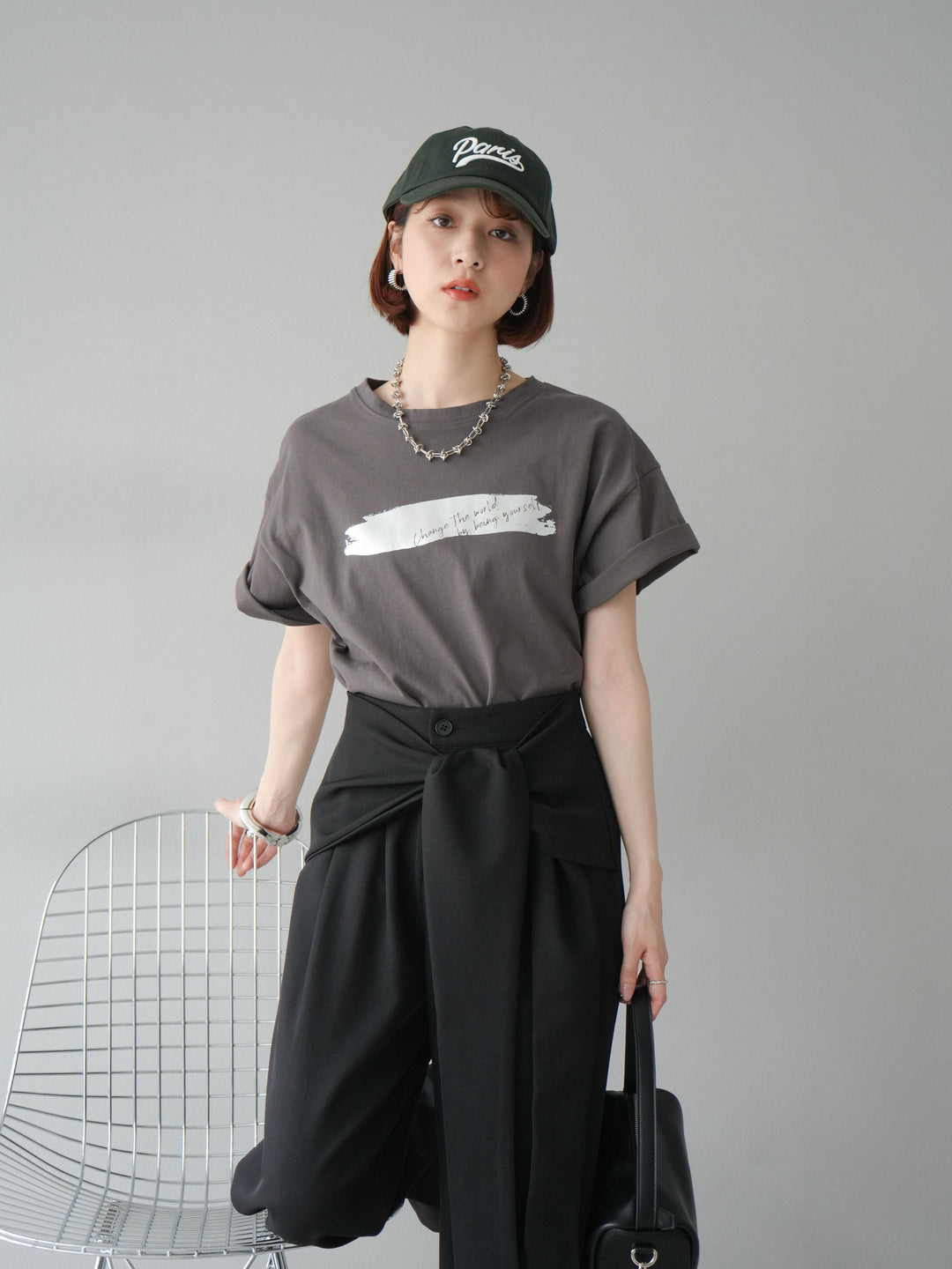 [SET]箔プリントTシャツ+箔プリントTシャツ(2set)