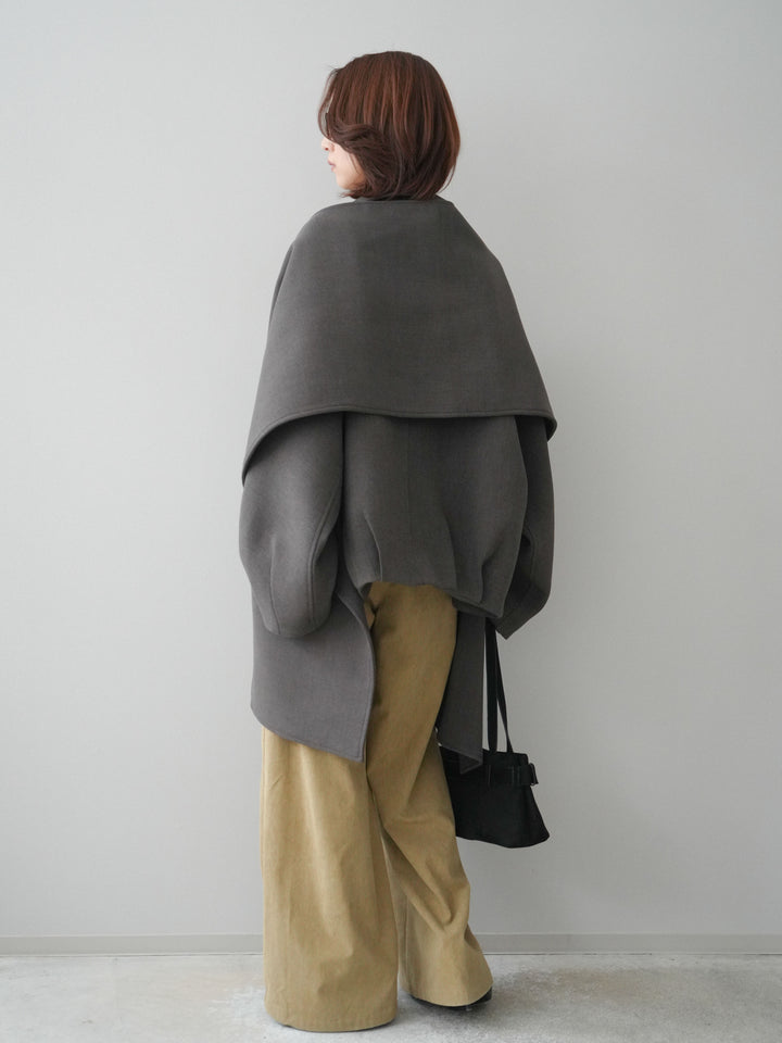 [予約]コーデュロイ巻きベルト付きパンツ/beige