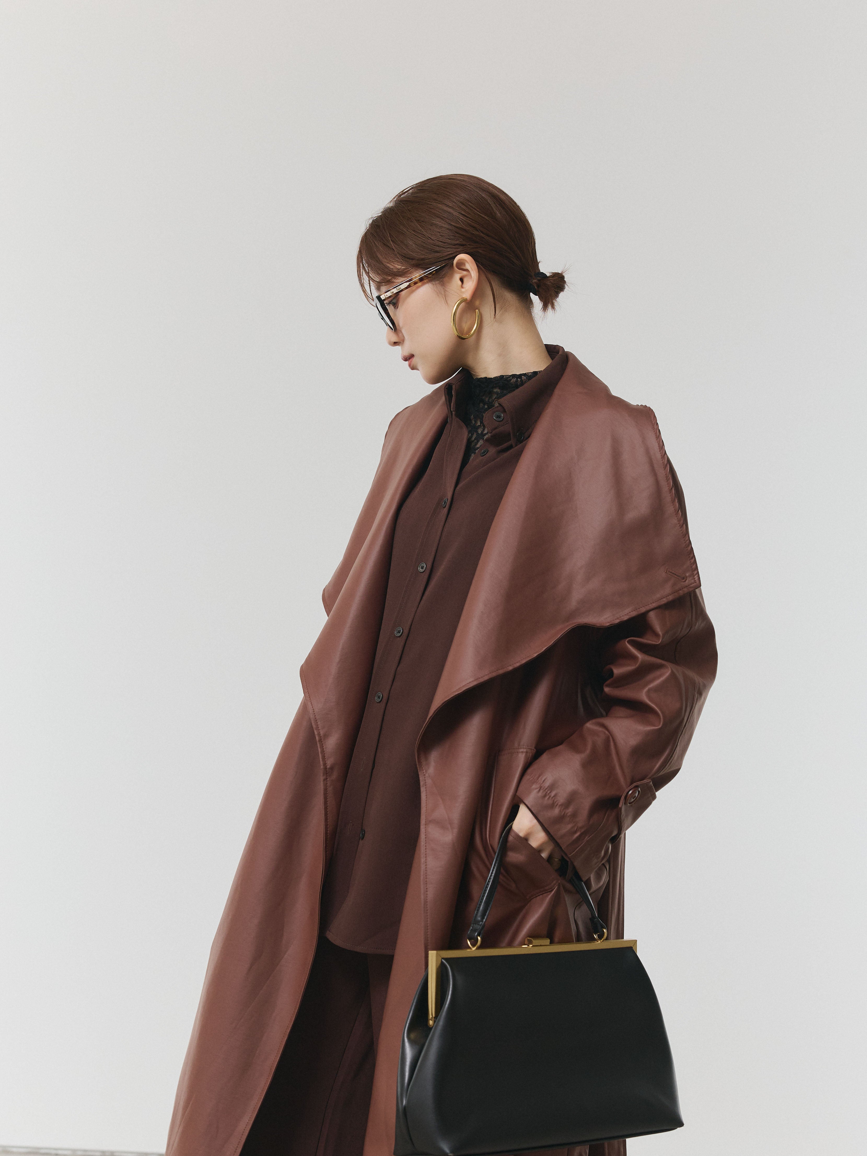 【高級】PIERRE BALMAIN ロングコート　ブラウン　カラー◎ ウール 03_388f8856-8e72-451d-8f12-