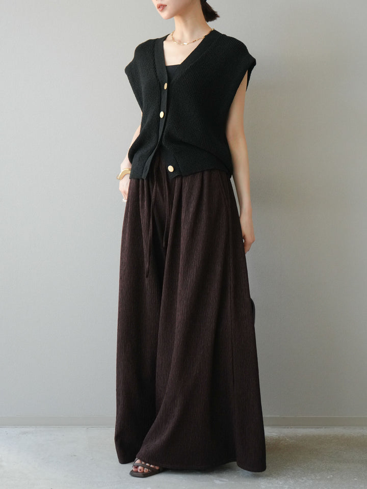 [予約]楊柳バギーパンツ/ブラウン