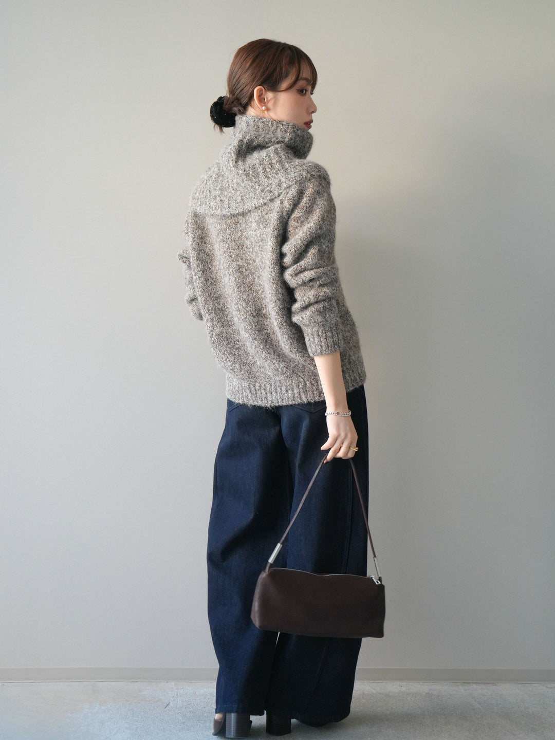 [予約]バレルレッグデニムパンツ/navy