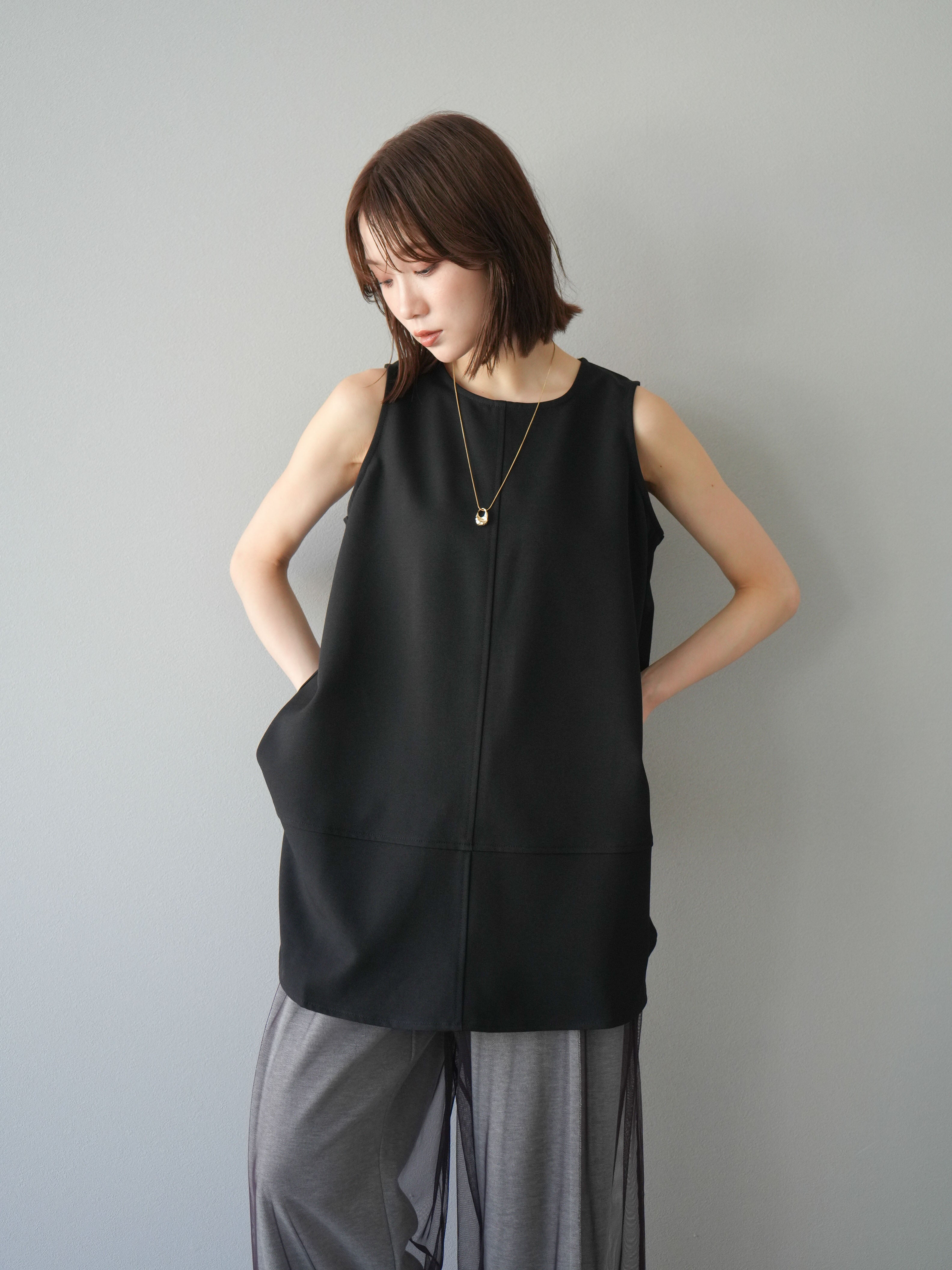 ノースリーブ ブラック チュニック 未使用 予約]フレアノースリーチュニック/ブラック – Lumier