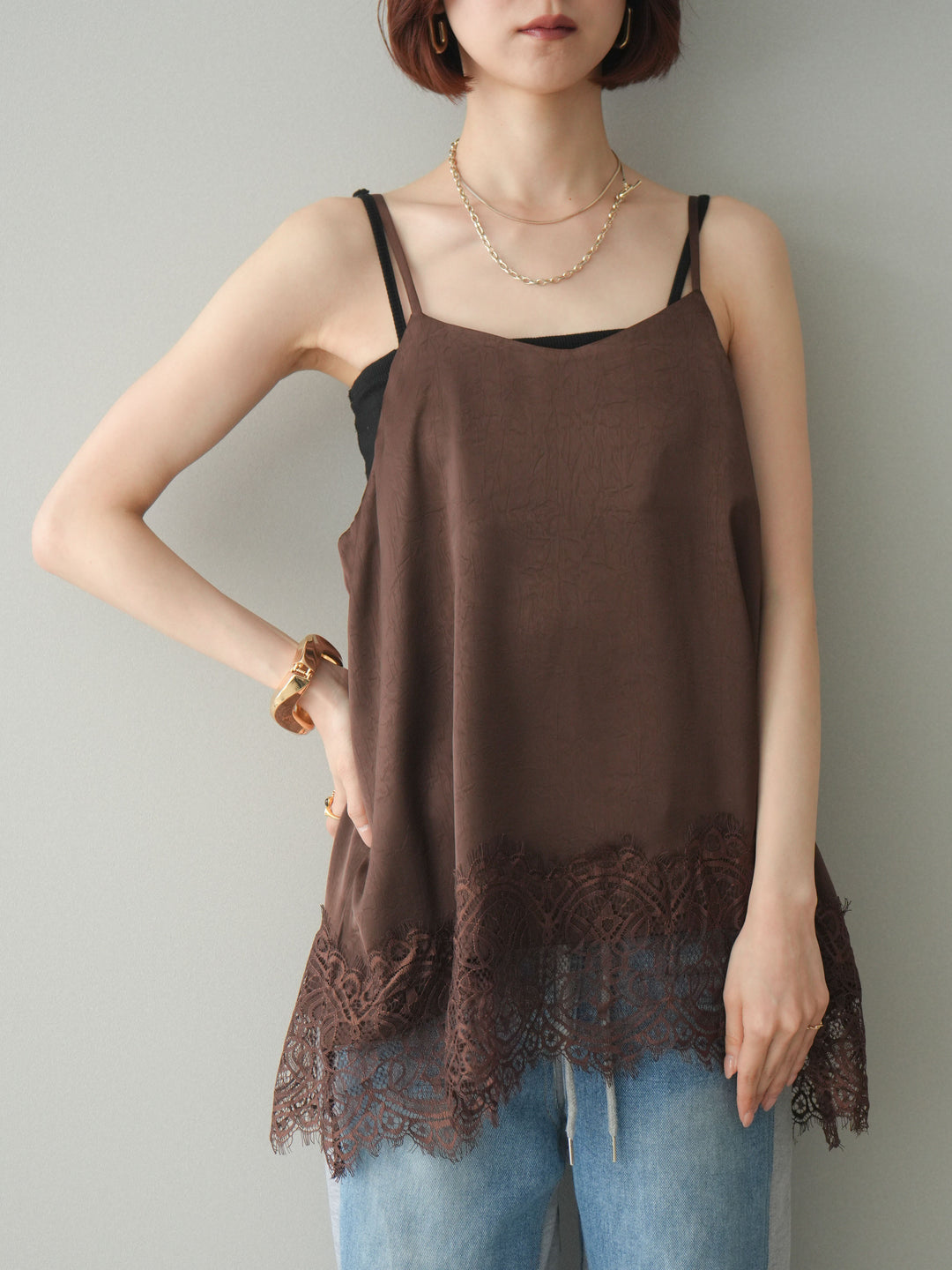 [SET]レーストリムキャミソール+レーストリムキャミソール(2set)