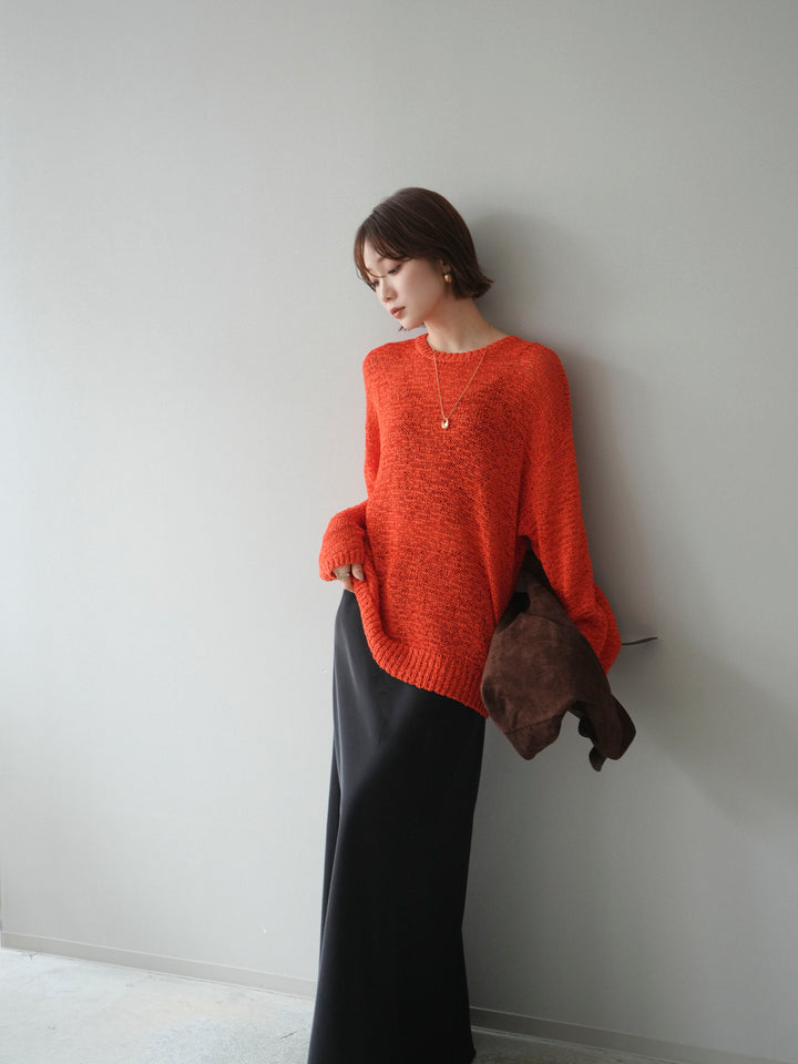 [予約]ローゲージルーズニット/orange