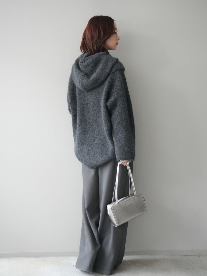 [SET]バラクラバSETニットプルオーバー+ベルトループデザインワイドパンツ(2set)